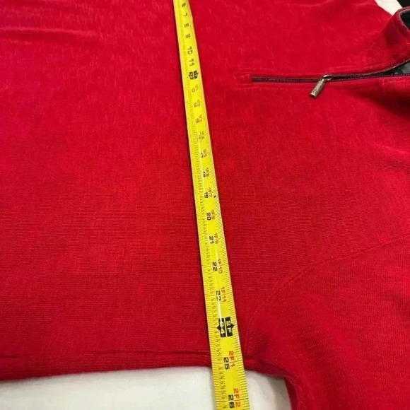 Orvis 1/4 zip men’s red cotton pullover size Large excellent condition - Picture 6 of 9